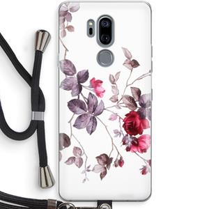 CaseCompany Mooie bloemen: LG G7 Thinq Transparant Hoesje met koord