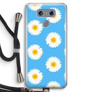 CaseCompany Margrietjes: LG G6 Transparant Hoesje met koord