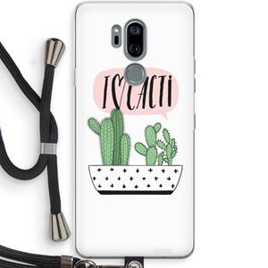 CaseCompany I love cacti: LG G7 Thinq Transparant Hoesje met koord