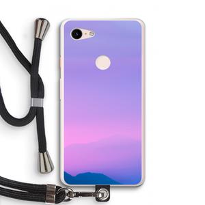 CaseCompany Sunset pastel: Pixel 3 XL Transparant Hoesje met koord