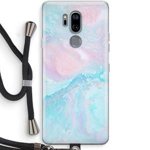 CaseCompany Fantasie pastel: LG G7 Thinq Transparant Hoesje met koord