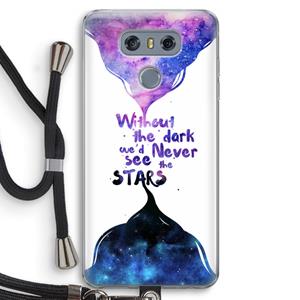 CaseCompany Stars quote: LG G6 Transparant Hoesje met koord