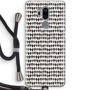 CaseCompany Crazy shapes: LG G7 Thinq Transparant Hoesje met koord