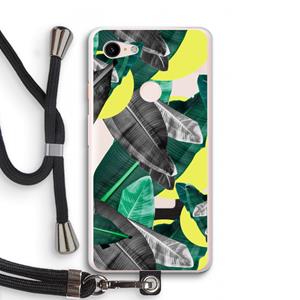 CaseCompany Fantasie jungle: Pixel 3 XL Transparant Hoesje met koord