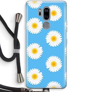 CaseCompany Margrietjes: LG G7 Thinq Transparant Hoesje met koord