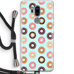 CaseCompany Donuts: LG G7 Thinq Transparant Hoesje met koord