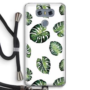 CaseCompany Tropische bladeren: LG G6 Transparant Hoesje met koord