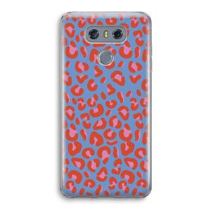 CaseCompany Leopard blue: LG G6 Transparant Hoesje