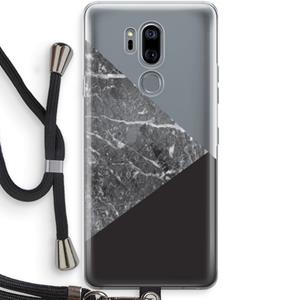 CaseCompany Combinatie marmer: LG G7 Thinq Transparant Hoesje met koord