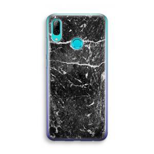 CaseCompany Zwart marmer: Huawei P Smart (2019) Transparant Hoesje