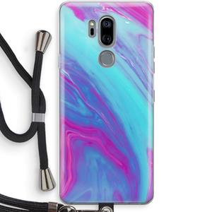CaseCompany Zweverige regenboog: LG G7 Thinq Transparant Hoesje met koord
