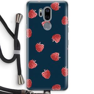 CaseCompany Framboosjes: LG G7 Thinq Transparant Hoesje met koord