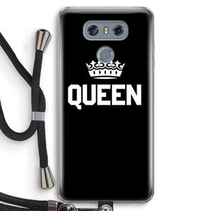 CaseCompany Queen zwart: LG G6 Transparant Hoesje met koord
