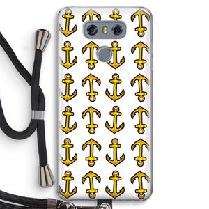 CaseCompany Musketon Anchor: LG G6 Transparant Hoesje met koord