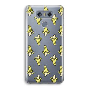 CaseCompany Bananas: LG G6 Transparant Hoesje