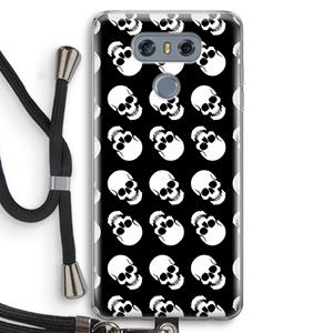 CaseCompany Musketon Skulls: LG G6 Transparant Hoesje met koord