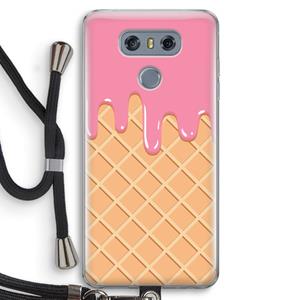 CaseCompany Ice cream: LG G6 Transparant Hoesje met koord