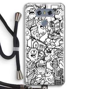 CaseCompany Vexx City #2: LG G6 Transparant Hoesje met koord