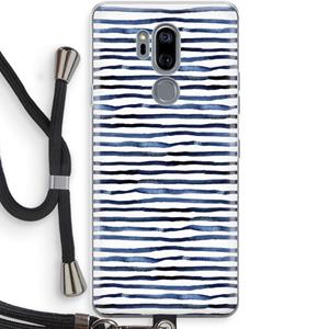 CaseCompany Verrassende lijnen: LG G7 Thinq Transparant Hoesje met koord