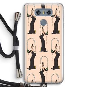CaseCompany Pop Some Kim: LG G6 Transparant Hoesje met koord