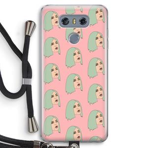 CaseCompany King Kylie: LG G6 Transparant Hoesje met koord