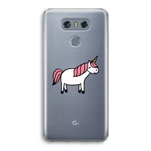 CaseCompany Eenhoorn: LG G6 Transparant Hoesje