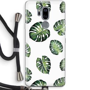 CaseCompany Tropische bladeren: LG G7 Thinq Transparant Hoesje met koord