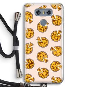CaseCompany You Had Me At Pizza: LG G6 Transparant Hoesje met koord