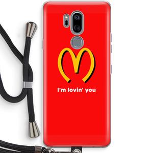 CaseCompany I'm lovin' you: LG G7 Thinq Transparant Hoesje met koord