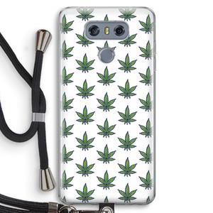 CaseCompany Weed: LG G6 Transparant Hoesje met koord