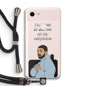 CaseCompany Hotline bling: Pixel 3 XL Transparant Hoesje met koord