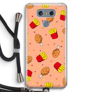CaseCompany Chicken 'n Fries: LG G6 Transparant Hoesje met koord