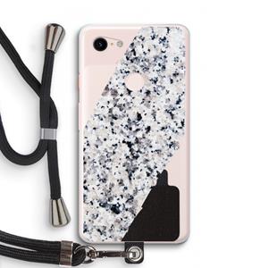 CaseCompany Gespikkelde marmer: Pixel 3 XL Transparant Hoesje met koord