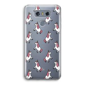 CaseCompany Eenhoorns overal: LG G6 Transparant Hoesje