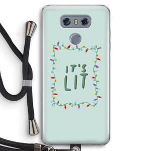 CaseCompany It's Lit: LG G6 Transparant Hoesje met koord