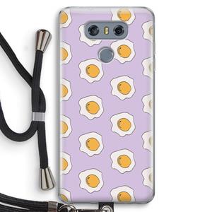 CaseCompany Bacon to my eggs #1: LG G6 Transparant Hoesje met koord