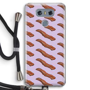 CaseCompany Bacon to my eggs #2: LG G6 Transparant Hoesje met koord