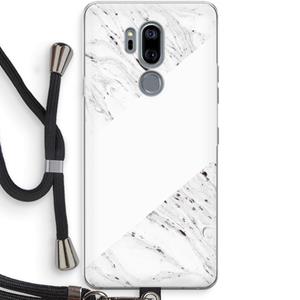 CaseCompany Biggest stripe: LG G7 Thinq Transparant Hoesje met koord