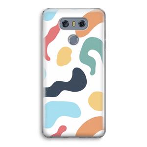 CaseCompany Memphis Shapes Blue: LG G6 Transparant Hoesje