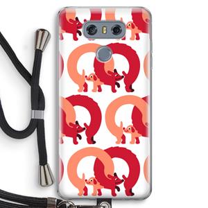 CaseCompany Dogs: LG G6 Transparant Hoesje met koord