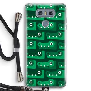 CaseCompany Crocs: LG G6 Transparant Hoesje met koord