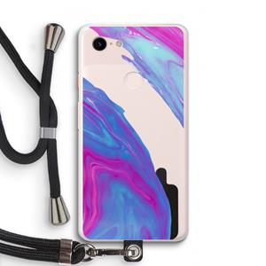 CaseCompany Zweverige regenboog: Pixel 3 XL Transparant Hoesje met koord