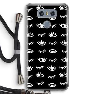 CaseCompany Eye pattern #3: LG G6 Transparant Hoesje met koord