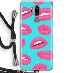 CaseCompany Bite my lip: LG G7 Thinq Transparant Hoesje met koord