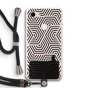 CaseCompany Magic pattern: Pixel 3 XL Transparant Hoesje met koord