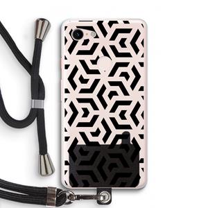 CaseCompany Crazy pattern: Pixel 3 XL Transparant Hoesje met koord