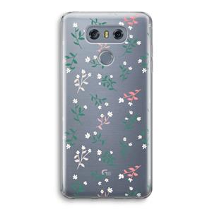 CaseCompany Small white flowers: LG G6 Transparant Hoesje