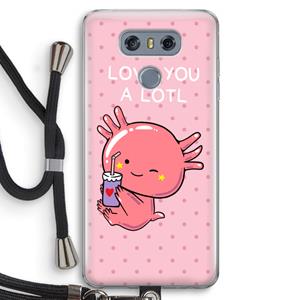 CaseCompany Love You A Lotl: LG G6 Transparant Hoesje met koord