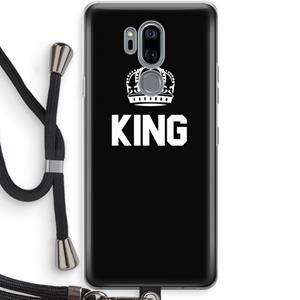 CaseCompany King zwart: LG G7 Thinq Transparant Hoesje met koord