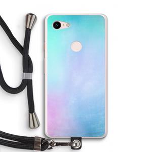 CaseCompany mist pastel: Pixel 3 XL Transparant Hoesje met koord